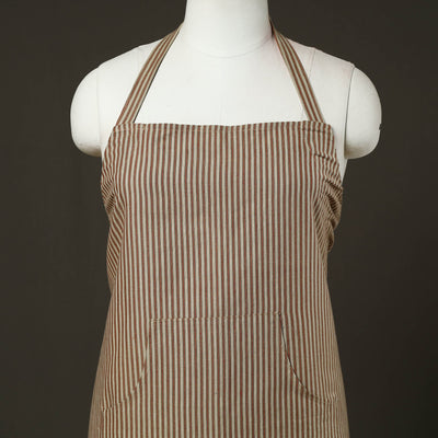 Brown - Jhiri Handloom Cotton Apron with Pocket 45