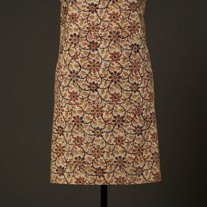 Beige - Kalamkari Block Print Cotton Apron with Pocket 47