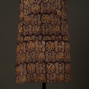 Brown - Kalamkari Block Print Cotton Apron with Pocket 54
