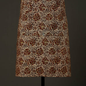 Beige - Kalamkari Block Print Cotton Apron with Pocket 55