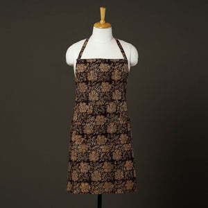 Brown - Kalamkari Block Print Cotton Apron with Pocket 60