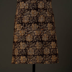 Brown - Kalamkari Block Print Cotton Apron with Pocket 60