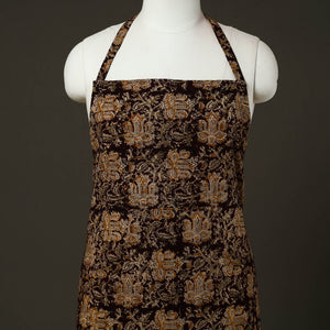Brown - Kalamkari Block Print Cotton Apron with Pocket 60