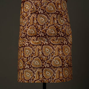 Brown - Kalamkari Block Print Cotton Apron with Pocket 61