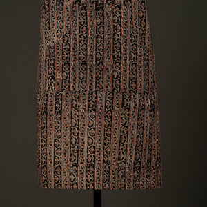 Brown - Kalamkari Block Print Cotton Apron with Pocket 63
