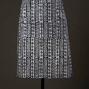 Blue - Hand Batik Print Cotton Apron with Pocket 64