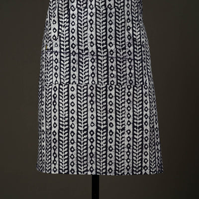 Blue - Hand Batik Print Cotton Apron with Pocket 64