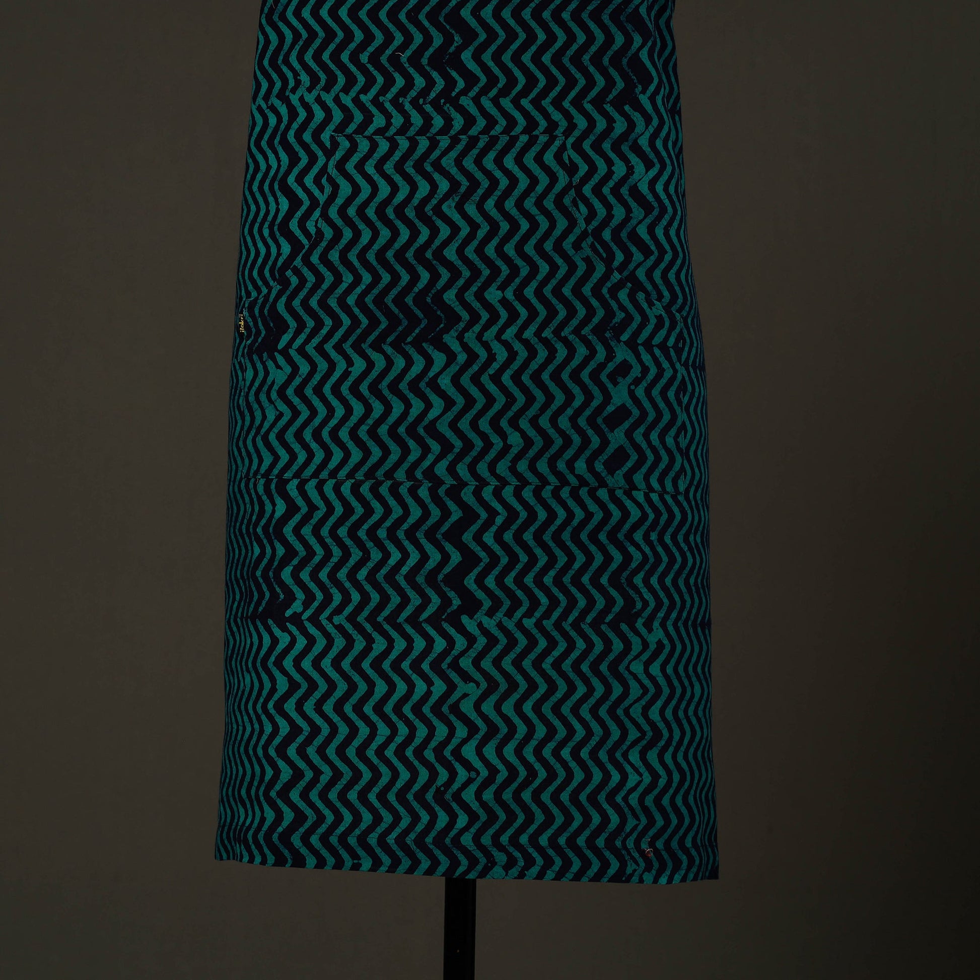 Blue - Hand Batik Print Cotton Apron with Pocket 66