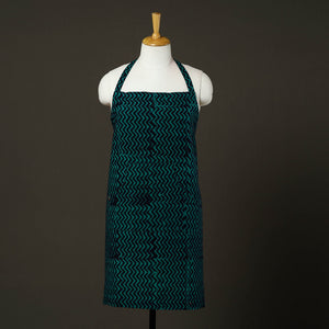 Blue - Hand Batik Print Cotton Apron with Pocket 66