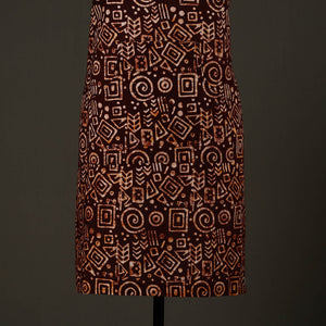 Brown - Hand Batik Print Cotton Apron with Pocket 77