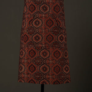 Brown - Ajrakh Block Print Cotton Apron with Pocket 79