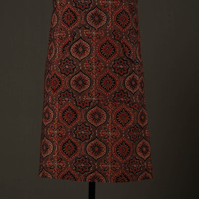 Brown - Ajrakh Block Print Cotton Apron with Pocket 79