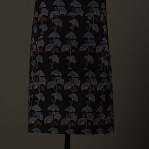 Black - Ajrakh Block Print Cotton Apron with Pocket 81