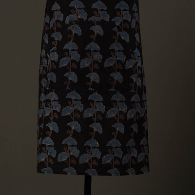 Black - Ajrakh Block Print Cotton Apron with Pocket 81