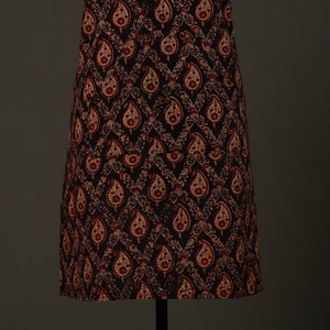 Brown - Ajrakh Block Print Cotton Apron with Pocket 82