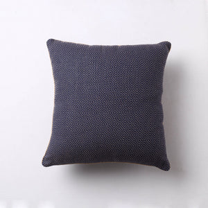 Black - Jacquard Cotton Fabric Cushion Cover (16 x 16 in)