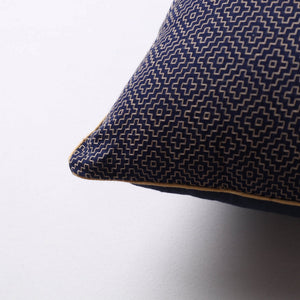 Black - Jacquard Cotton Fabric Cushion Cover (16 x 16 in)
