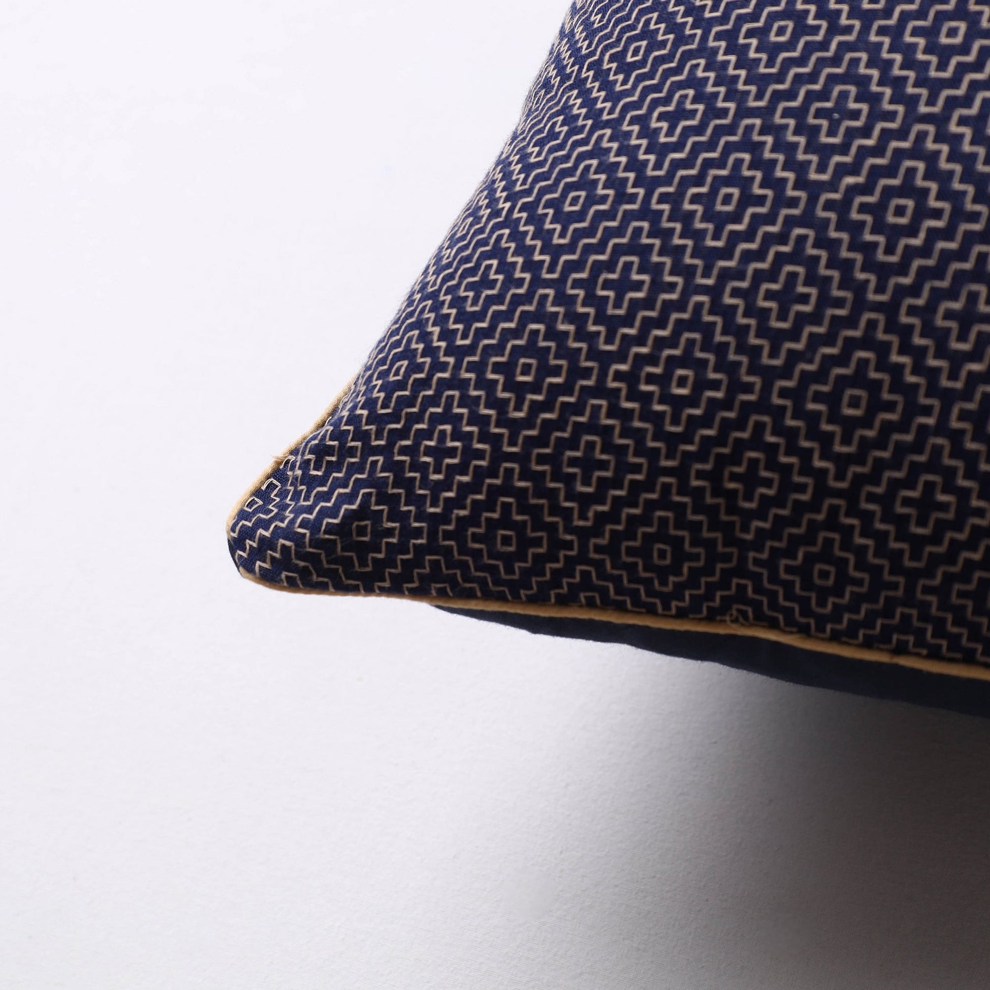 Black - Jacquard Cotton Fabric Cushion Cover (16 x 16 in)