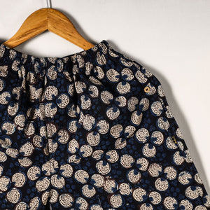 Black - Sanganeri Block Printed Cotton Unisex Boxer/Shorts