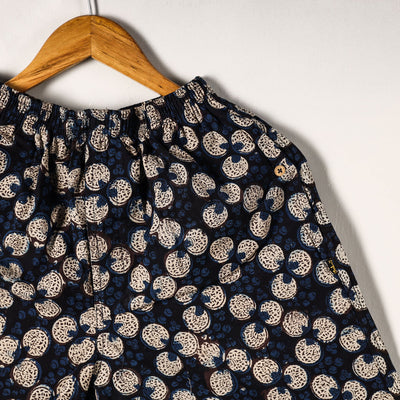Black - Sanganeri Block Printed Cotton Unisex Boxer/Shorts