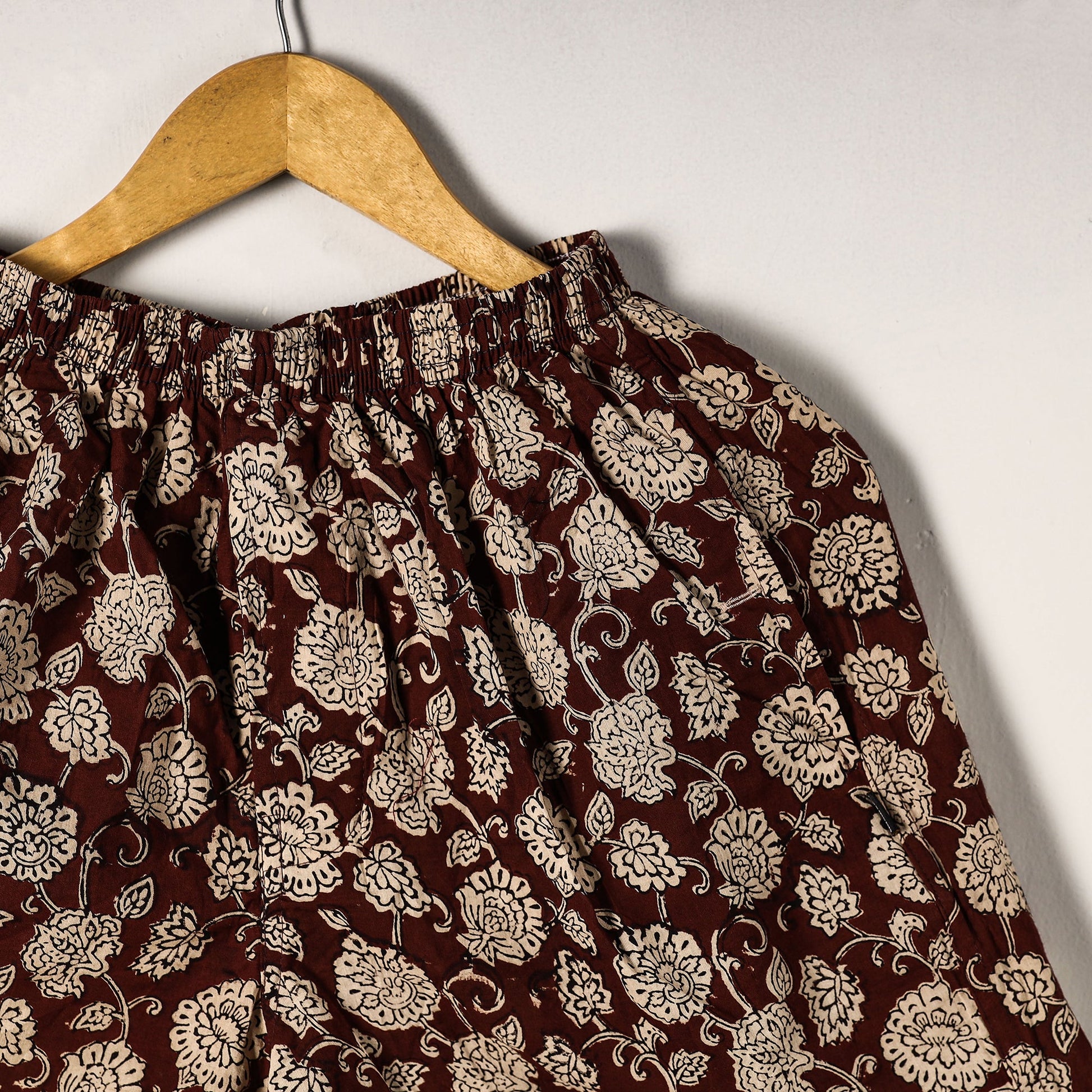 Brown - Sanganeri Block Printed Cotton Unisex Boxer/Shorts