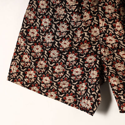 Black - Sanganeri Block Printed Cotton Unisex Boxer/Shorts