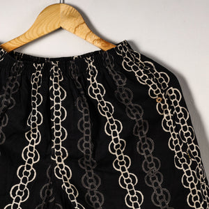 Black - Sanganeri Block Printed Cotton Unisex Boxer/Shorts