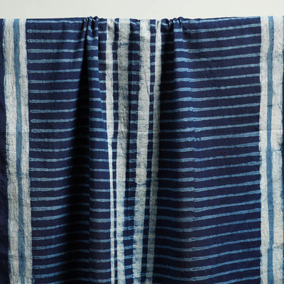 Blue - Block Print Cotton Akola Handloom Towel 37