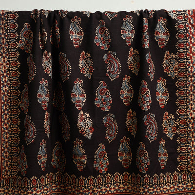 Black - Block Print Cotton Ajrakh Handloom Towel 22