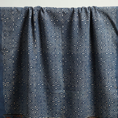 Blue - Block Print Cotton Ajrakh Handloom Towel 20