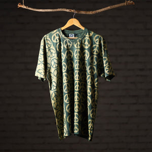 Bindaas Block Art Printed Cotton Unisex Round Neck T-shirt 20