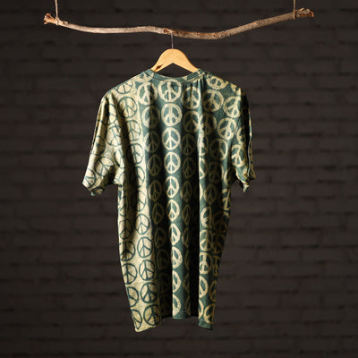 Bindaas Block Art Printed Cotton Unisex Round Neck T-shirt 20