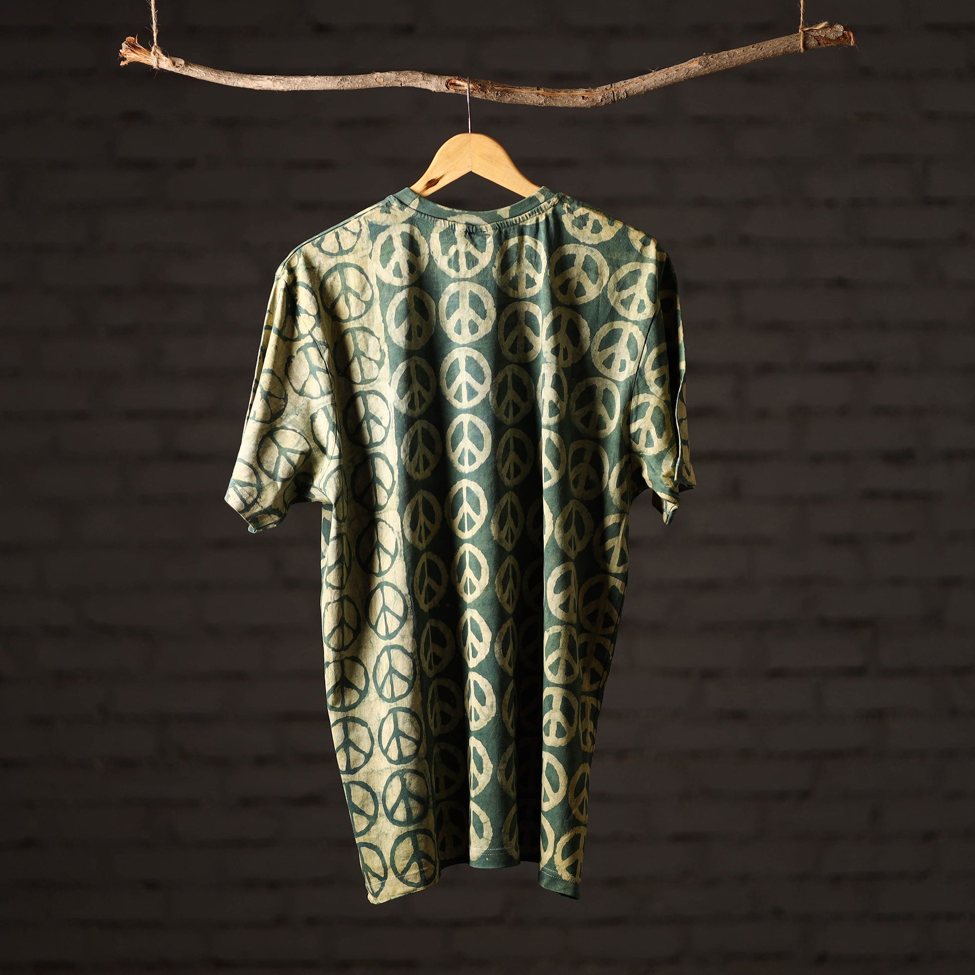 Bindaas Block Art Printed Cotton Unisex Round Neck T-shirt 20