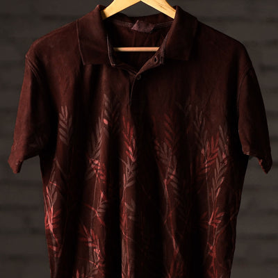 Bindaas Block Art Printed Cotton Unisex Polo Collar T-shirt 71