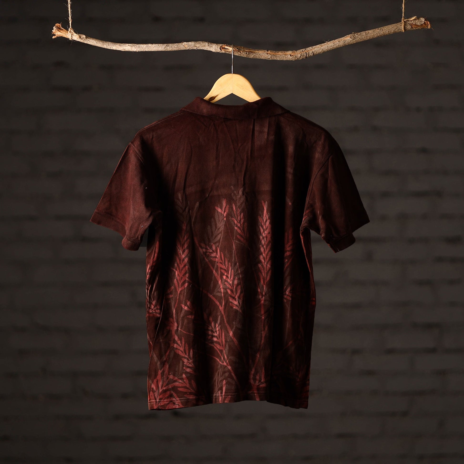 Bindaas Block Art Printed Cotton Unisex Polo Collar T-shirt 71