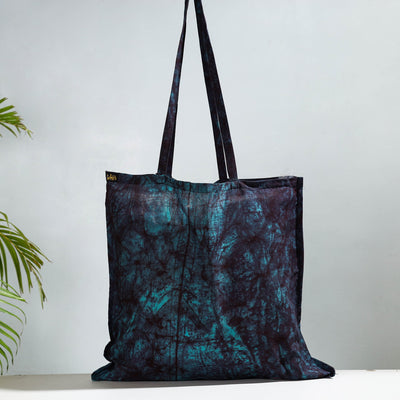 Blue - Hand Batik Printed Cotton Jhola Bag