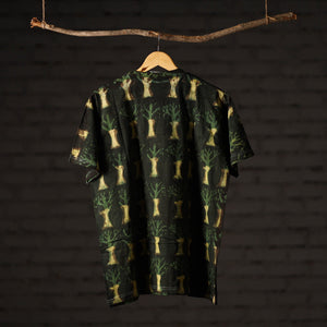 Bindaas Block Art Printed Cotton Unisex Round Neck T-shirt 44