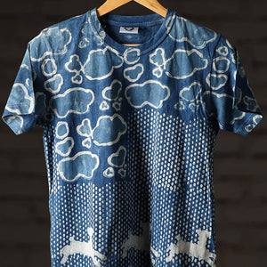 Bindaas Block Art Printed Cotton Unisex Round Neck T-shirt 10