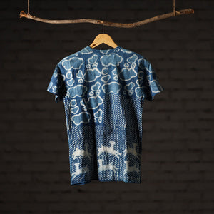 Bindaas Block Art Printed Cotton Unisex Round Neck T-shirt 10