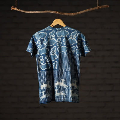 Bindaas Block Art Printed Cotton Unisex Round Neck T-shirt 10