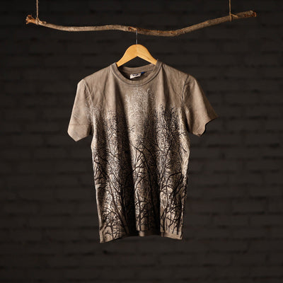 Bindaas Block Art Printed Cotton Unisex Round Neck T-shirt 13