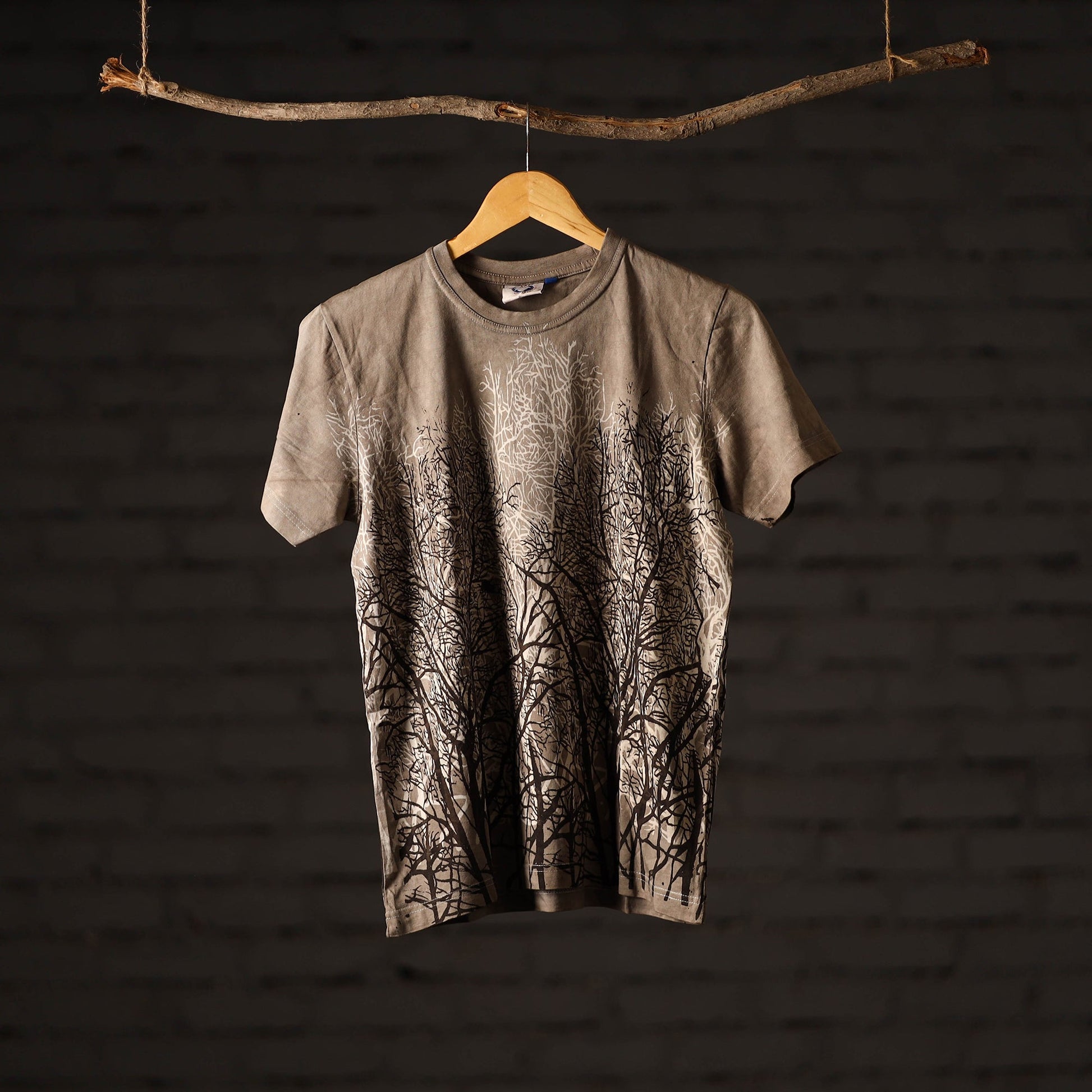 Bindaas Block Art Printed Cotton Unisex Round Neck T-shirt 13