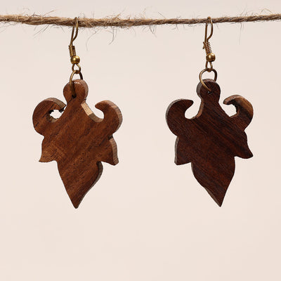 Bijnor Hand Carved Sheesham Wood Earrings