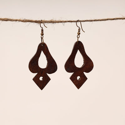 Bijnor Hand Carved Sheesham Wood Earrings