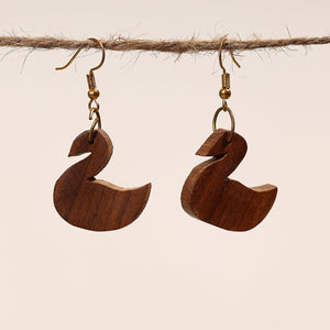 Bijnor Hand Carved Sheesham Wood Earrings