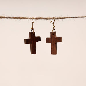 Bijnor Hand Carved Sheesham Wood Earrings