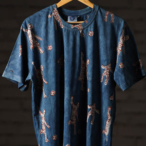 Bindaas Block Art Printed Cotton Unisex Round Neck T-shirt 57