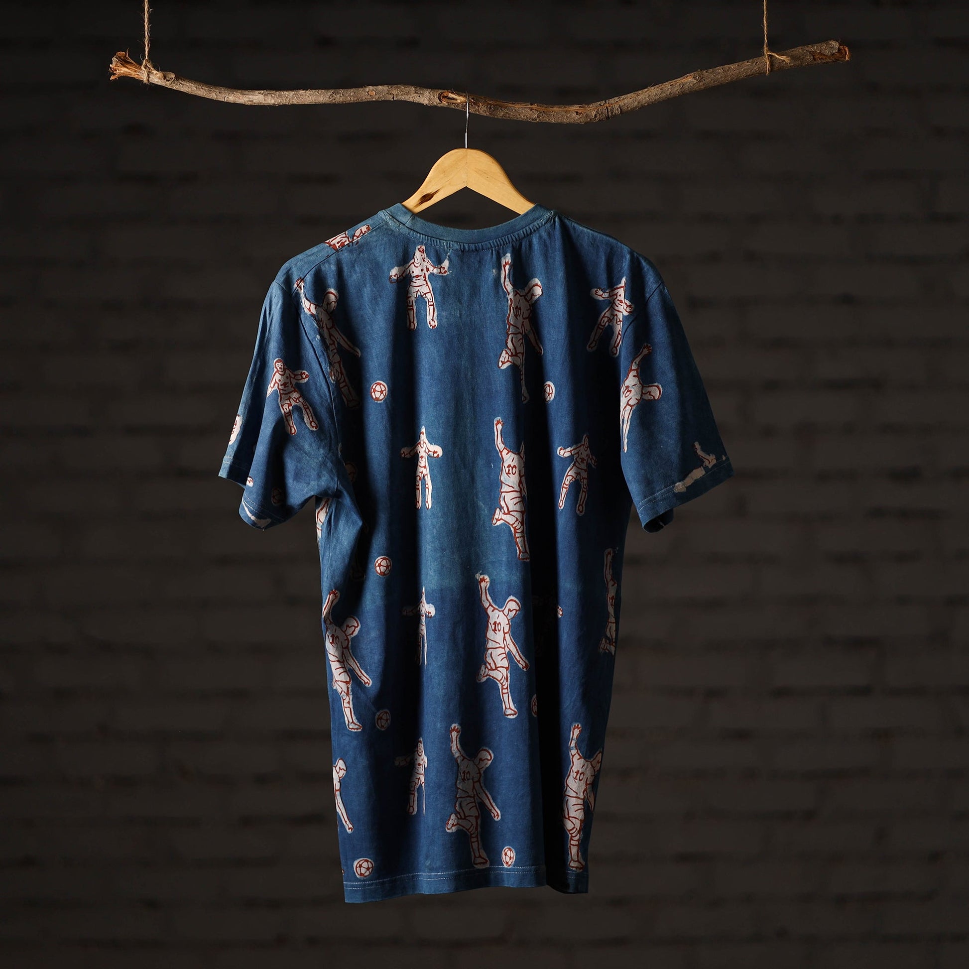 Bindaas Block Art Printed Cotton Unisex Round Neck T-shirt 57