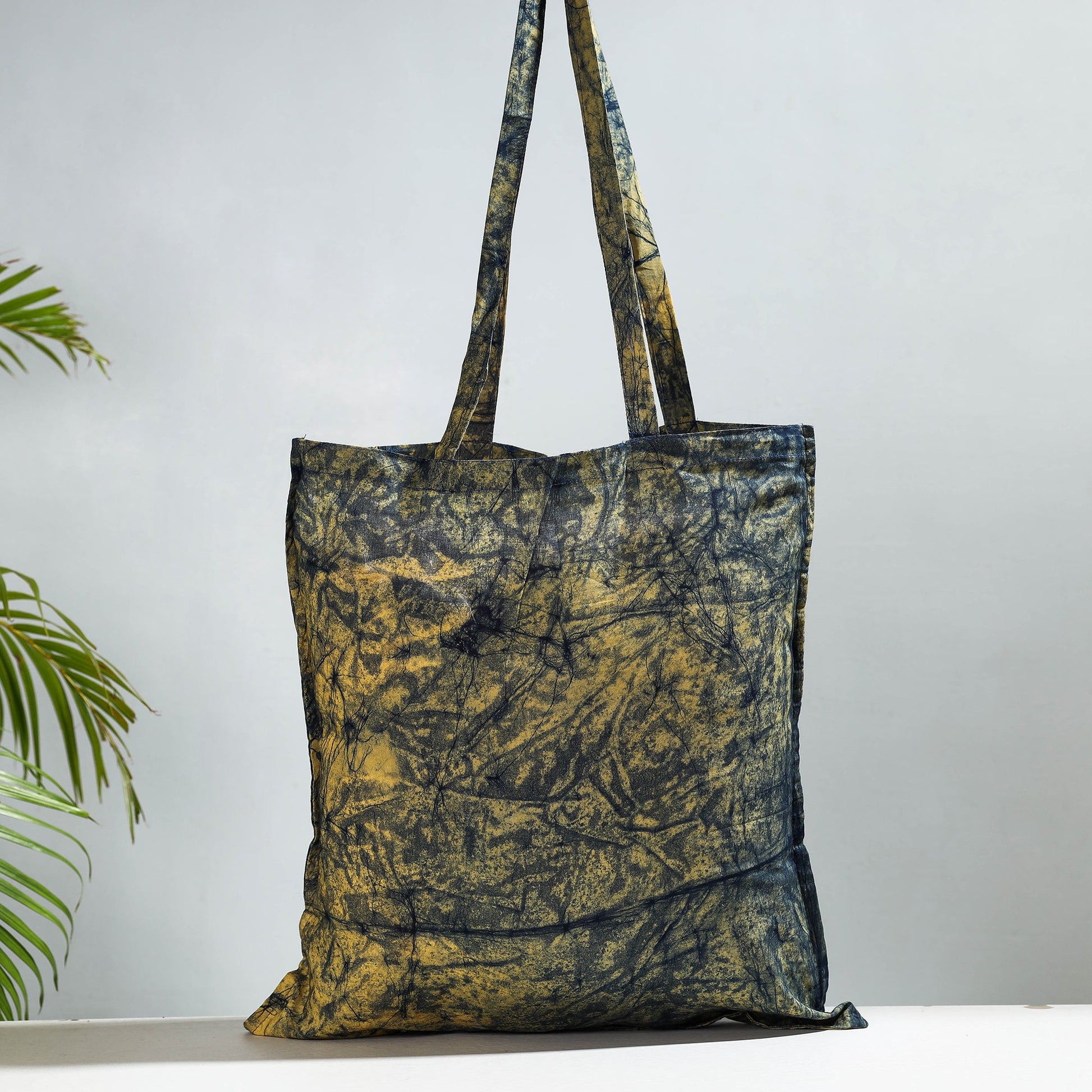 Blue - Hand Batik Printed Cotton Jhola Bag