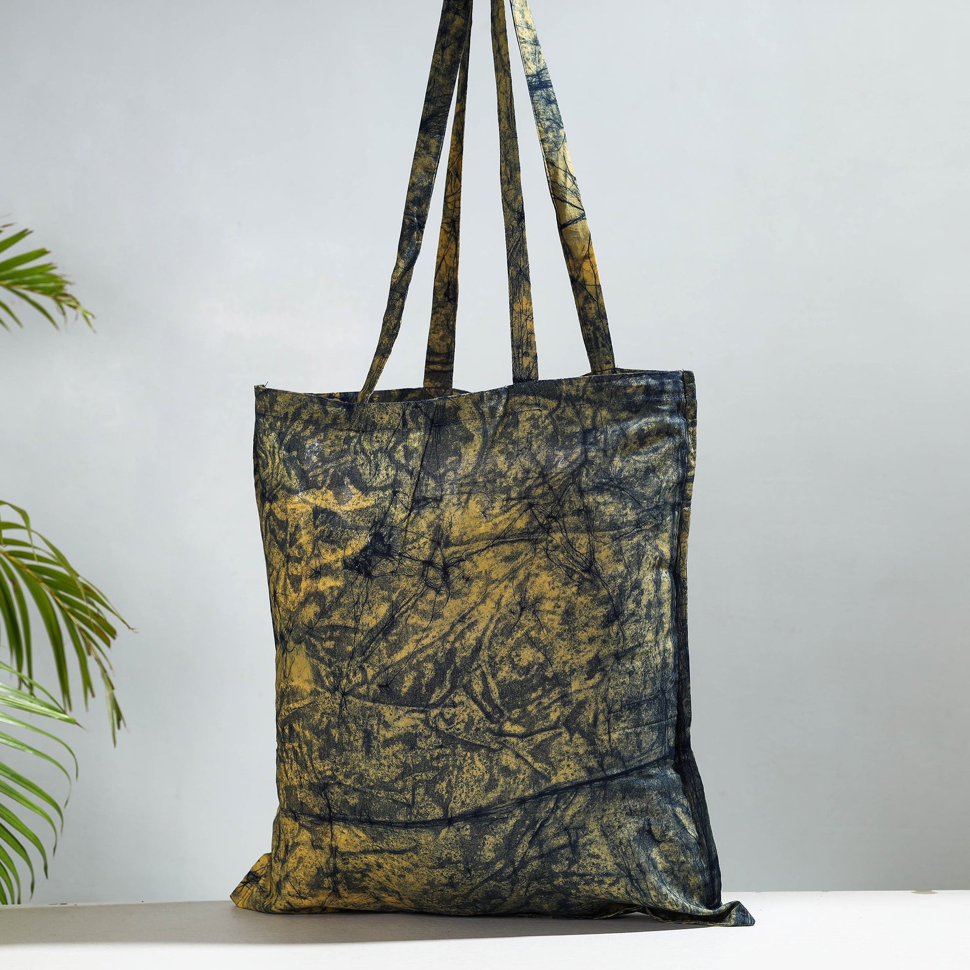 Blue - Hand Batik Printed Cotton Jhola Bag